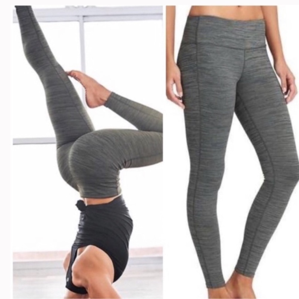 Athleta Women’s Brown Space Dye Striated Revelation Legging Tights Size XS